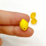 Czech Glass Lemon Glass Pendant DIY Jewelry Earrings 2pcs