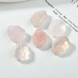Natural Amethyst Powder Crystal Irregular Straight Hole Cut Surface DIY Jewelry
