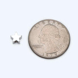 10pcs Rhodium Plated Brass Star Beads 6mm For DIY Jewelry Making