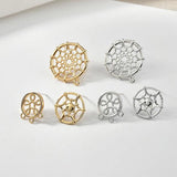Silver Pin Earrings Copper Plated 18K Real DIY Jewelry Material