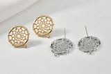 Silver Pin Earrings Copper Plated 18K Real DIY Jewelry Material