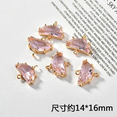 18K Golden Diamond Crystal Double Hanging Earrings
