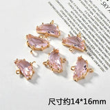 18K Golden Diamond Crystal Double Hanging Earrings