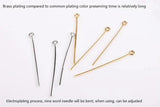 DIY Earrings Necklace Bracelet Accessories Brass Plating Nine Pin Needle Bead