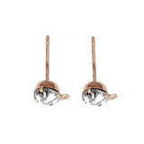 50PCS Stainless Steel Zircon Crystal Ear Stud Pin Jewelry DIY Findings