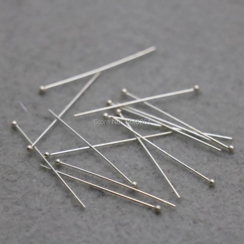 30PCS Metal Hardware Fittings for DIY Accessories Silver-plate Flat Needle Pins