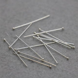 30PCS Metal Hardware Fittings for DIY Accessories Silver-plate Flat Needle Pins