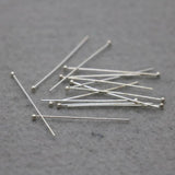 30PCS Metal Hardware Fittings for DIY Accessories Silver-plate Flat Needle Pins