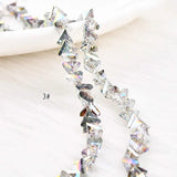 DIY Crystal 3D Hole Triangle Earrings Bracelet Necklace Pendant
