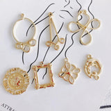 Alloy Electroplating Jewelry Special-Shaped Hollow Small Pendant Earrings