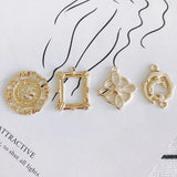 Alloy Electroplating Jewelry Special-Shaped Hollow Small Pendant Earrings