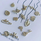 DIY Alloy Jewelry Accessories Butterfly Cross Pendant