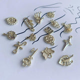 DIY Alloy Jewelry Accessories Butterfly Cross Pendant