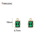 Green Zircon Small Pendant Charm for DIY Earrings Necklaces, Jewellery Making