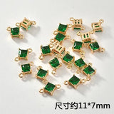 Double Hanging Diamond Crystal Glass DIY Earrings Jewelry
