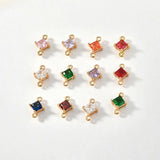 Double Hanging Diamond Crystal Glass DIY Earrings Jewelry