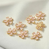 Zircon Flower Jewelry Set Copper Plated 18K Real