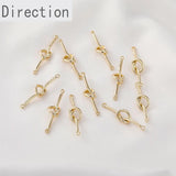 14K Double Knot Love DIY Earrings Necklace Pendant Material