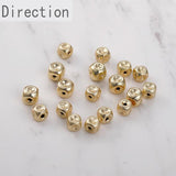 14K Square Matte Beaded Copper Plated DIY Hand Necklace Bracelet