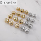 14K Square Matte Beaded Copper Plated DIY Hand Necklace Bracelet