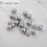 14K Square Matte Beaded Copper Plated DIY Hand Necklace Bracelet