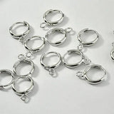 18K Copper Plated Round Clip-on Earrings DIY Ear Ornament