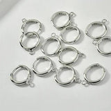 18K Copper Plated Round Clip-on Earrings DIY Ear Ornament