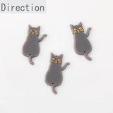 Acrylic Lucky Cat Long Tail Pendant for DIY Earrings