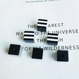 10pcs Acetic Acid Black-and-White Pendant Ear Jewelry DIY Accessories