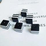 10pcs Acetic Acid Black-and-White Pendant Ear Jewelry DIY Accessories