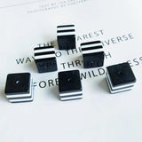 10pcs Acetic Acid Black-and-White Pendant Ear Jewelry DIY Accessories