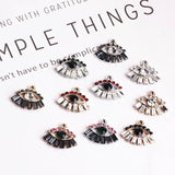 European-American Alloy Diamond Eye Jewelry Set
