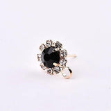 Diamond Round Stud Earrings DIY Accessories Hand Making Small Earring