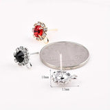 Diamond Round Stud Earrings DIY Accessories Hand Making Small Earring