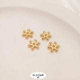Real 9mm Snowflake Beads DIY Bracelet Spacer Jewelry Accessories