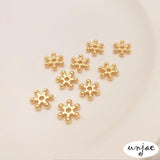 Real 9mm Snowflake Beads DIY Bracelet Spacer Jewelry Accessories
