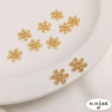 Real 9mm Snowflake Beads DIY Bracelet Spacer Jewelry Accessories