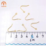 ASA&TESS 50Pcs Brass Hook Ear Wires Earring Hooks Fish Hook Earring French Hooks