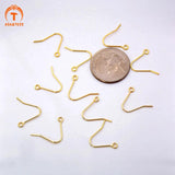 ASA&TESS 50Pcs Brass Hook Ear Wires Earring Hooks Fish Hook Earring French Hooks