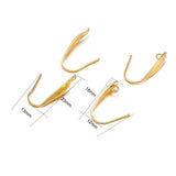 50Pcs Stainless Steel 2 Style Earring Hooks for DIY Jewelry Making