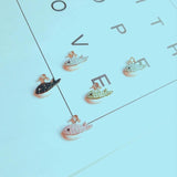 Japanese Whale Alloy Jewelry DIY Materials Hand-made Diamond Ear Accessories