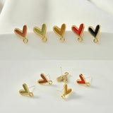 Silver Needle Ear Stud Earrings DIY Ornament 6pcs