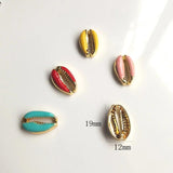 Alloy Dropping Oil Shell Conch Earring
