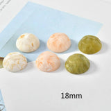 Avocado Green Resin Semi-Circular Patch DIY Earring Jewelry Materials 10 pcs