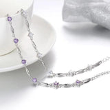Romantic Zircon 925 Sterling Silver Bracelet Bangle SZ112