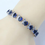 925 Silver Zircon Charm Bracelet Jewelry 18+3CM
