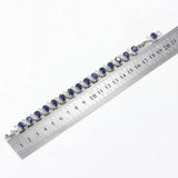 925 Silver Zircon Charm Bracelet Jewelry 18+3CM