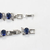 925 Silver Zircon Charm Bracelet Jewelry 18+3CM