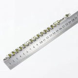 925 Silver Green CZ Bridal Charm Bracelet for Women