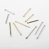 Copper Electroplated Two-hole Connecting Rod Earrings